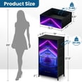 thumbnail image 3 of Dresser for Bedroom with 4 Storage Drawers Future Neon Squares Light Tunnel Reflections Abstract Texture Dressers Chest of Drawers Steel Framed Fabric Closet Organizers for Entryway Dorm, 3 of 7