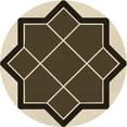 thumbnail image 1 of Ahgly Company Machine Washable Indoor Round Transitional Bakers Brown Area Rugs, 4' Round, 1 of 7