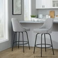 thumbnail image 4 of LumiSource Studded Marcel 27" Fixed-Height Counter Stool - Set of  2, 4 of 11