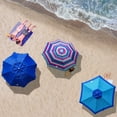 thumbnail image 4 of 1 New Rio Brands 7' UPF 50+ Beach Umbrella with Integrated Sand Anchor, Multicolor, 4 of 10