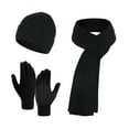 thumbnail image 2 of DcGZvy Men and Women Knitted Thick Hat Gloves Scarf Set Warmth Woolen Hat Scarf Gloves Three-piece Suit, 2 of 7