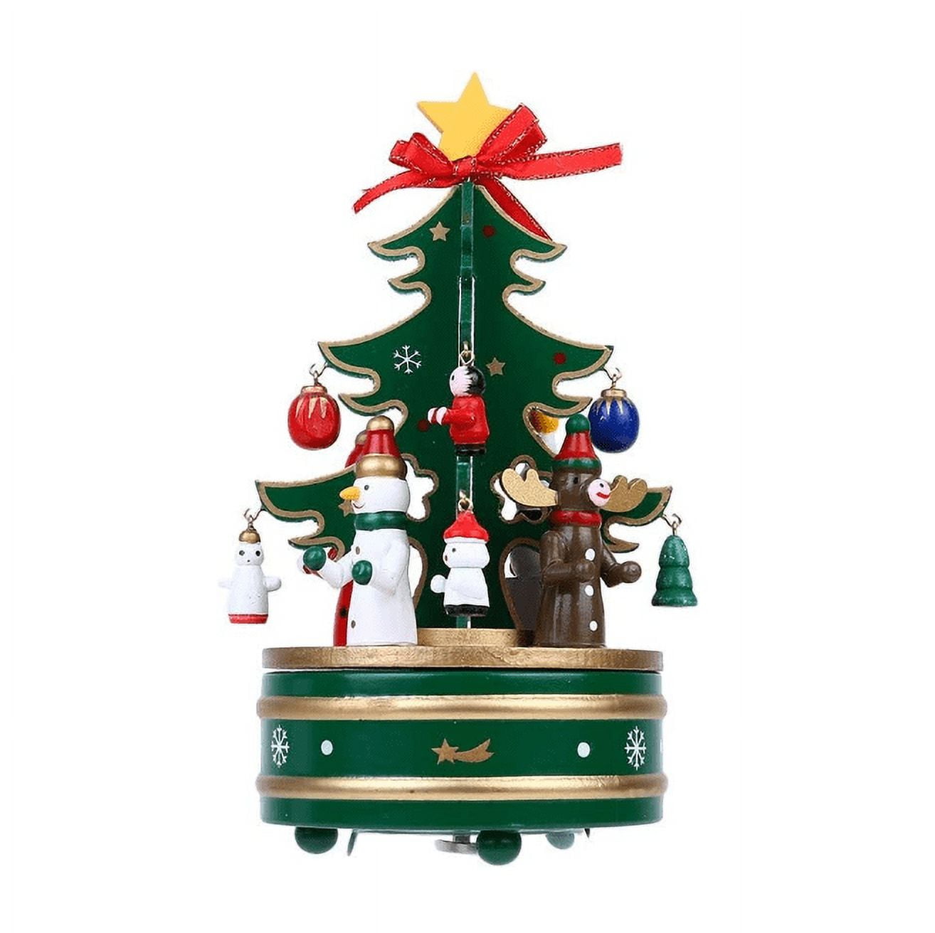 Boîte à Musique De Noël Boîte à Musique Rotative Décoration De Cadeau De Noel Ornement De Bureau 86166759