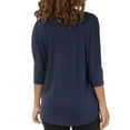 thumbnail image 2 of Women's Navy Arizona Wildcats Tamara Scoop Neck 3/4-Sleeve Top, 2 of 2
