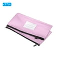 thumbnail image 3 of Unique Bargains Zipper Leatherette Money Deposit Bags with Clear Window, Purple, 3 Pack, 3 of 6