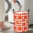 thumbnail image 4 of Lsque Tomatoes And Chili pattern Laundry Hamper Basket, Tall Woven Rope Hamper Basket for Clothes, Lightweight Storage Basket, Collapsible Waterproof-Small, 4 of 8