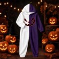 thumbnail image 5 of LILIYA Halloween Jumpsuit, Unisex Hooded Onesie, Color Block Plush Sleepwear with Deep Pockets, Relaxed Fit 1-Piece Bodysuit, Cozy Holiday Loungewear for Couples, 5 of 6