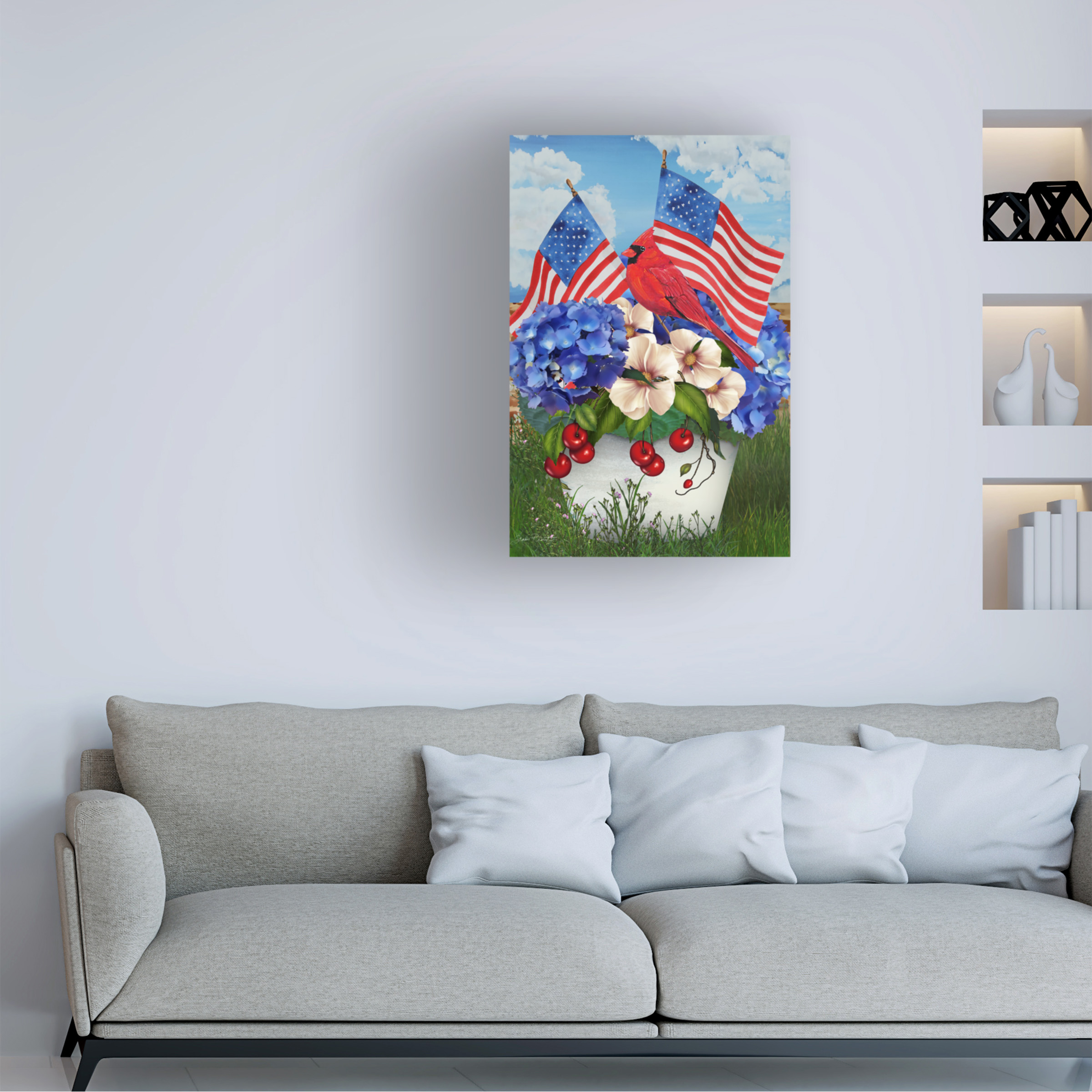 Trademark Fine Art 'America The Beautiful' Canvas Art by Jean Plout