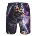 thumbnail image 3 of Pofeuu Purple Moon Cat Prin Men's Swim Trunks Quick Dry Bathing Suit Swimming Board Shorts Mesh Lining Beach Swimwear-Large, 3 of 6