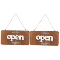 thumbnail image 4 of unbranded 2pcs Double-sided Wood Open Closed Business Sign Hanging Door Sign Double-sided Closed Open Sign, 4 of 8