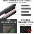 thumbnail image 3 of Temperature Adjustable Ionic Titanium Ceramic Hair Straightener and Curler 2 in 1 - Dual Voltage Curling Bangs Flat Iron Great for Salon and Travel , Black, 3 of 5