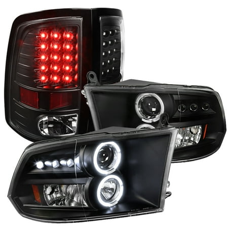 - Spec-D Tuning Dodge RAM 1500 2500 3500 Black Halo LED Projector Headlights, LED Tail Lights (Left + Right) 2009 2010 2011 2012 2013 2014 2015 2016 2017 2018