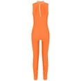 thumbnail image 4 of inlzdz Kids Girls Gymnastics Skating Dance Leotard Rhinestone Full Body Ballet Performance Jumpsuit Orange 16, 4 of 7