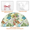 thumbnail image 7 of Cauagu 30" Christmas Tree Skirt Meadow Plants And Butterflies Pattern Christmas Tree Decorations Tree Mat for Xmas Decorations Occasion Holiday Home Decor -30", 7 of 7