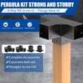 thumbnail image 2 of Kit de soportes para pérgola Likeem de acero de 3,5 x 3,5 pulgadas, 2 of 7