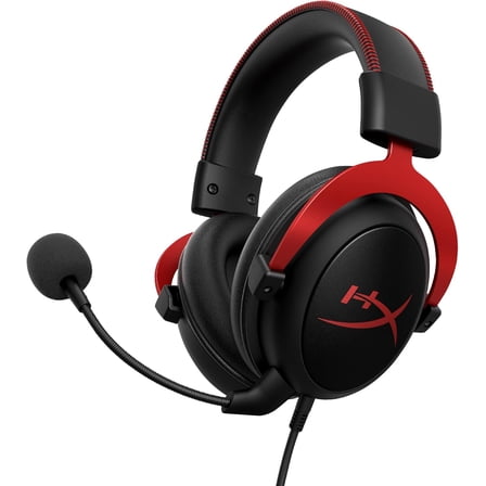 Cloud II - Gaming Headset, 7.1 Surround Sound, Memory Foam Ear Pads, Durable Aluminum Frame, Detachable Microphone, Works with PC, PS5, PS4, Xbox Series X|S, Xbox One – Red