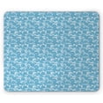 thumbnail image 1 of Floral Mouse Pad, Overview of Peony Flowers Scattered on a Plain Backdrop, Rectangle Non-Slip Rubber Mousepad, Pale Sky Blue Blue Grey, by Ambesonne, 1 of 2