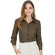 thumbnail image 1 of Blusa Lunares Manga larga Botón abajo Camisa De Oficina para mujer Negro M, 1 of 6