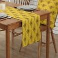thumbnail image 2 of Table Runner Dresser Scarves 90 Inch Long, Wildlife Animal Queen Bee Linen Dining Table Runners Farmhouse Yellow Background Tabletop Scarf for Wedding Holiday Party Kitchen, 2 of 7