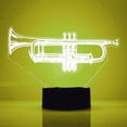 thumbnail image 3 of YSTIAN 3D Saxophone Guitar Night Light Music Lamp Illusion 7 Color Changing Touch Switch Table Desk Decoration Lamps Gift Acrylic Flat ABS Base USB Cable Toy, 3 of 4