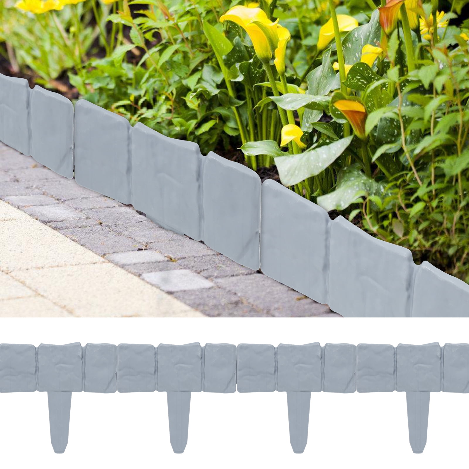 4 Panacea 84565 24" x 18" Perching Birds Black Steel Garden Border Edge Fence4 