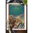 thumbnail image 3 of Fort Myers, Florida, Underwater Lithograph (9x12 Wall Art Print, Home Decor), 3 of 3