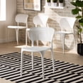 thumbnail image 2 of Baxton Studio Rae White Finished Plastic 4-Piece Stackable Dining Chair Set, 2 of 6