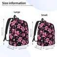 thumbnail image 4 of Balery Lilies Flowers Vintage Canvas Backpack for Men and Women - Large Capacity, Durable Travel Laptop Bag for School, Work, Hiking, and Outdoor Activities, 4 of 7