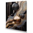 thumbnail image 2 of Designart "Gold And Black Marble Mirage I" Abstract Marble Wall Art Living Room, 2 of 5