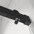 thumbnail image 5 of 72"x76" Double Sliding Shower Doors with Buffer, Frameless Glass Doors with Mounting Hardware and Long Handle, Splash-proof Bathroom Doors in Matte Black Finish, Clear, 5 of 5