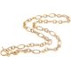 thumbnail image 2 of 1 collar de cadena Figaro con baño iónico (IP) de acero inoxidable 304, con cierre de palanca, dorado, 2 of 3