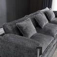 thumbnail image 5 of Modular Cloud Sofa With L-Shape  Sectional Sofa With Removeable Ottoman,Gray, 5 of 7