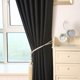 thumbnail image 5 of Cortina opaca con aislamiento térmico y ojales para dormitorio y sala de estar, 99 x 213 cm (negro), 5 of 6