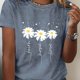 thumbnail image 3 of Camiseta de talla grande para mujer, Top con estampado de huellas de corazón y perro, camiseta informal suave y elástica, ropa de moda urbana 2024, 3 of 5