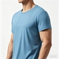 thumbnail image 4 of Havenx Mens Swim Shirt Short Sleeve Sun Protection Upf 50+ Tshirts Fast Dry Moisture Wicking Tee Shirts Casual Loose Fit Athletic Workout Soft Basic Clothes,Blue XL, 4 of 4