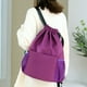 thumbnail image 5 of Mochila con cordón, bolsa deportiva para gimnasio, bolsa de viaje para yoga, para mujeres y hombres, bolsa de gimnasio impermeable, mochila de día, color morado, 5 of 7