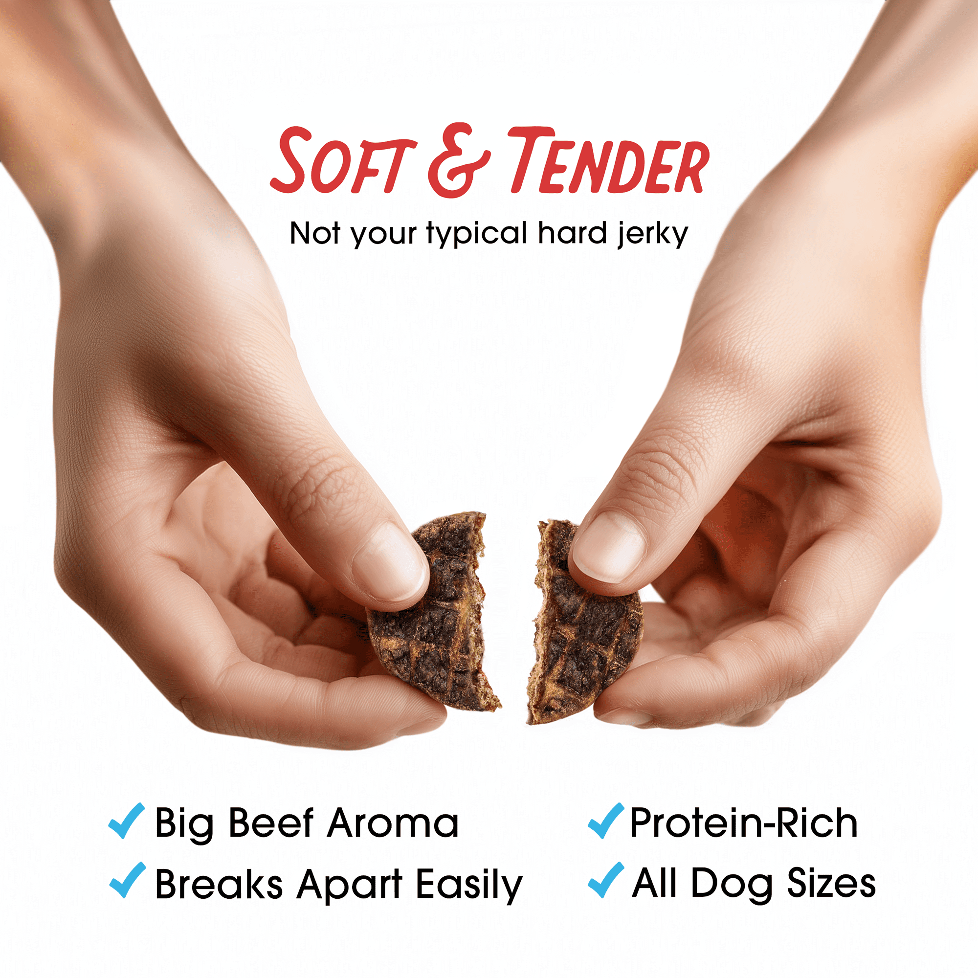 Farmland Traditions Dogs Love Beef Jerky Dog Treats with Only 4 Ingredients and No Fillers, 2.5 Pound Bag
