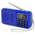 thumbnail image 1 of J-725 Radio FM Portable Radios Digital Radio Rechargeable Radio USB/SD/TF/AUX Player Flashlight Alarm Clock LED Display, 1 of 5