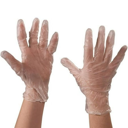Box Partners GLV2041L Clear Vinyl Gloves - 3 Mil - Powder Free - Large - Case of 100