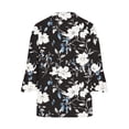 thumbnail image 4 of CKpwisy Womens 3/4 Sleeve Cardigans Trendy Printing Eyelet Embroidery Blouses Casual Open Front Shirt Comfortable Tunic Tops Elegant Cover Up, 4 of 5