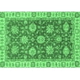 thumbnail image 1 of Ahgly Company Indoor Rectangle Oriental Emerald Green Traditional Area Rugs, 7' x 9', 1 of 4