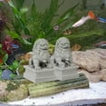 thumbnail image 4 of 2 piezas mini estatuas de león de piedra, decoración de acuario, decoración china de Feng Shui, adorno para pecera, figuras de león para gabinete, 4 of 8
