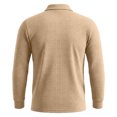 thumbnail image 5 of LWavelet Long Sleeve Polo Shirts for Men Casual Button Dress Knit Golf Shirt Classic Business Office Collared Shirts, 5 of 7
