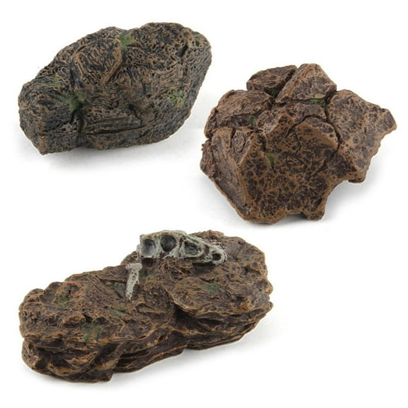 WE-POLUJ Aquarium Decoration Stone Plastic Rocks Aquarium Ornament Fish for Tank Hideout for Betta Cichlid Shrimp Reptile for Tur