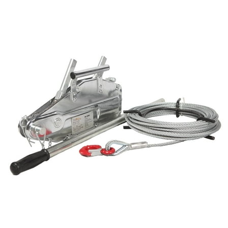 Prowinch, 1760 lbs., Lever Cable, Wire Rope Puller Hoist, 65 ft. Steel body