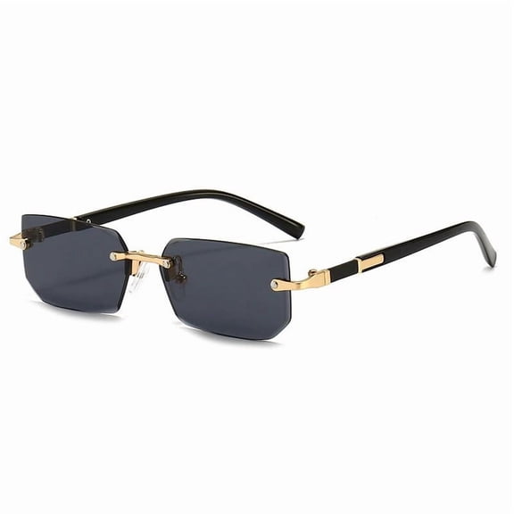 Rimless Rectangular Sunglasses, 4.92" Frame, Lightweight Comfort, Modern Accessory for Everyday Wear
