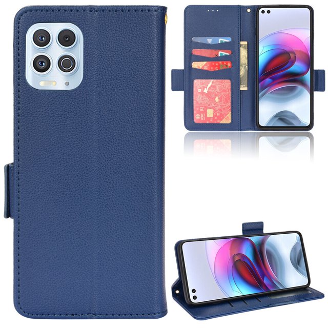 Motorola Edge S Case , PU Leather Flip Cover Card Slots Magnetic Closure Wallet Case for Motorola Edge S