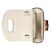 Gucci Bamboo Mini Handbag Top Handle Bag in Cream Leather