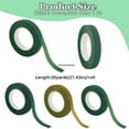 thumbnail image 2 of 3 rollos de cinta floral verde de 90 yardas x 0,47 pulgadas, 3 colores, cinta adhesiva decorativa para floristería, envoltura para tallos de flores, arreglos florales para bodas, 2 of 6