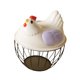 thumbnail image 1 of Cesta de huevo de pollo huevo contenedor titular de alambre de hierro portátil huevo de pollo titular encimera de recogida de huevos cesta para , Violeta, 1 of 8