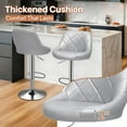 thumbnail image 5 of QRKD Bar Stools Set of 2, Swivel Counter Height Bar Stools, Modern Island Chair with Back and Footrest for Kitchen Dining Room, Silver, 5 of 17